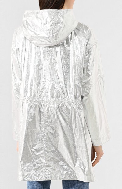 Парка с капюшоном STELLA MCCARTNEY серебряного цвета по цене 97050 руб., арт. 600546/S0B17, фото 4 Парка с капюшоном STELLA MCCARTNEY, арт. 600546/S0B17, фото 4