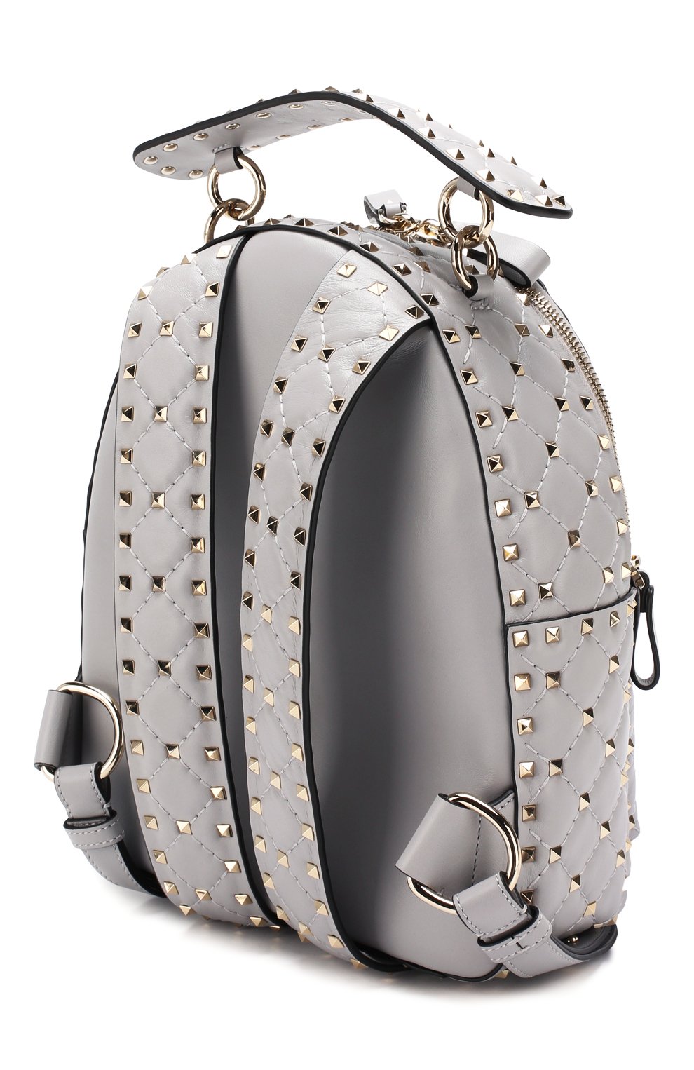 Рюкзак rockstud spike small VALENTINO светло-серого цвета по цене 266500 руб., арт. SW2B0C48/NAP, фото 3 Рюкзак rockstud spike small VALENTINO, арт. SW2B0C48/NAP, фото 3
