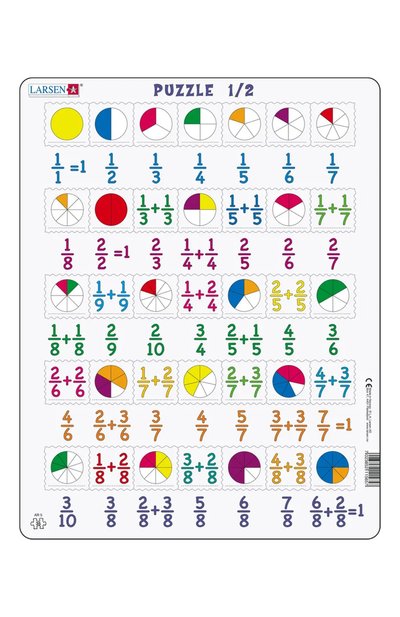 Пазл математика 1/2 LARSEN разноцветного цвета по цене 990 руб., арт. AR5, фото 1 Пазл математика 1/2 LARSEN, арт. AR5, фото 1