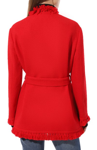 Шерстяной жакет GUCCI красного цвета по цене 331000 руб., арт. 643296 ZAF5V, фото 4 Шерстяной жакет GUCCI, арт. 643296 ZAF5V, фото 4