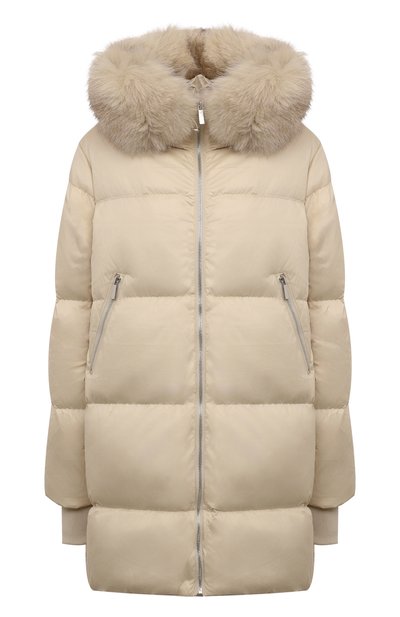Женский пуховик с отделкой из меха песца MAX AND MOI, арт. DAV0