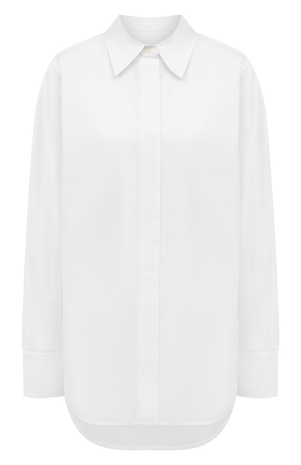 Хлопковая рубашка HELMUT LANG белого цвета по цене 34200 руб., арт. M07HW502, фото 1 Хлопковая рубашка HELMUT LANG, арт. M07HW502, фото 1