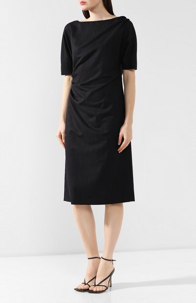 Шерстяное платье DRIES VAN NOTEN темно-синего цвета по цене 77950 руб., арт. 192-11044-8182, фото 3 Шерстяное платье DRIES VAN NOTEN, арт. 192-11044-8182, фото 3