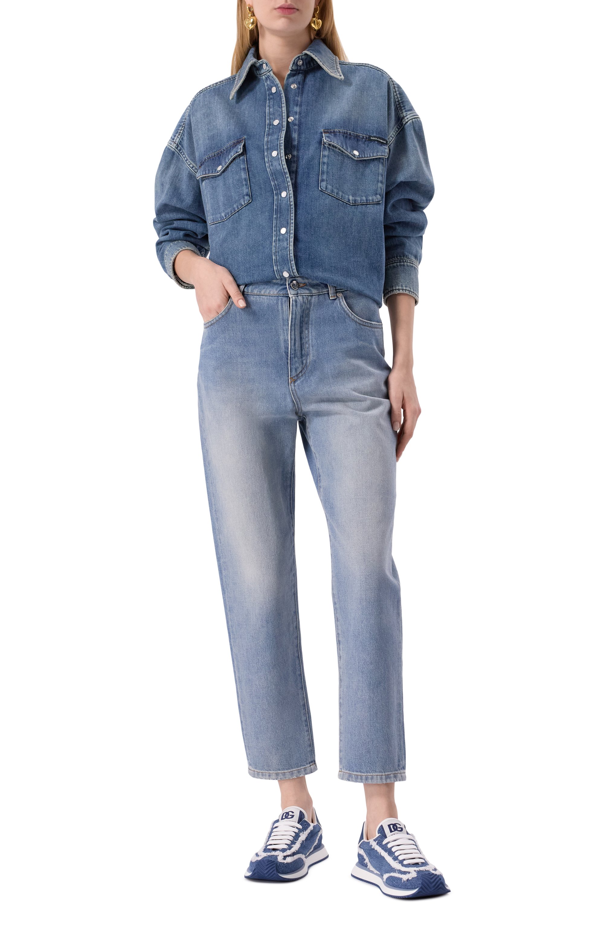 Текстильные кроссовки dg cushion DOLCE & GABBANA, арт. CK2288/A6D44, фото 2