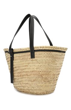 Женская сумка basket LOEWE черного цвета, арт. 329.02.V50 | Фото 3 (Размер: large; Статус проверки: Проверено, Проверена категория; Материал: Растительное волокно; Сумки-технические: Сумки top-handle; Материал сплава: Проверено, Проставлено; Драгоценные камни: Проставлено)