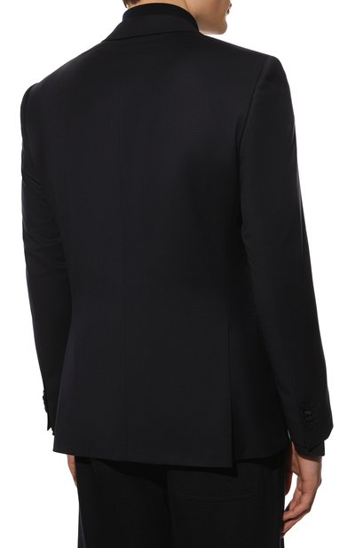 Шерстяной пиджак BOSS темно-синего цвета по цене 72950 руб., арт. 50469171, фото 4 Шерстяной пиджак BOSS, арт. 50469171, фото 4