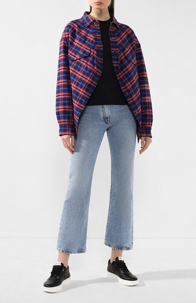 Кожаные кеды hawaii JIMMY CHOO, арт. HAWAII/F/CLF, фото 2