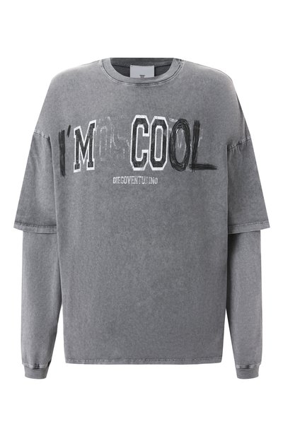 Мужская хлопковый лонгслив DIEGO VENTURINO, арт. DVTSMLCC00L