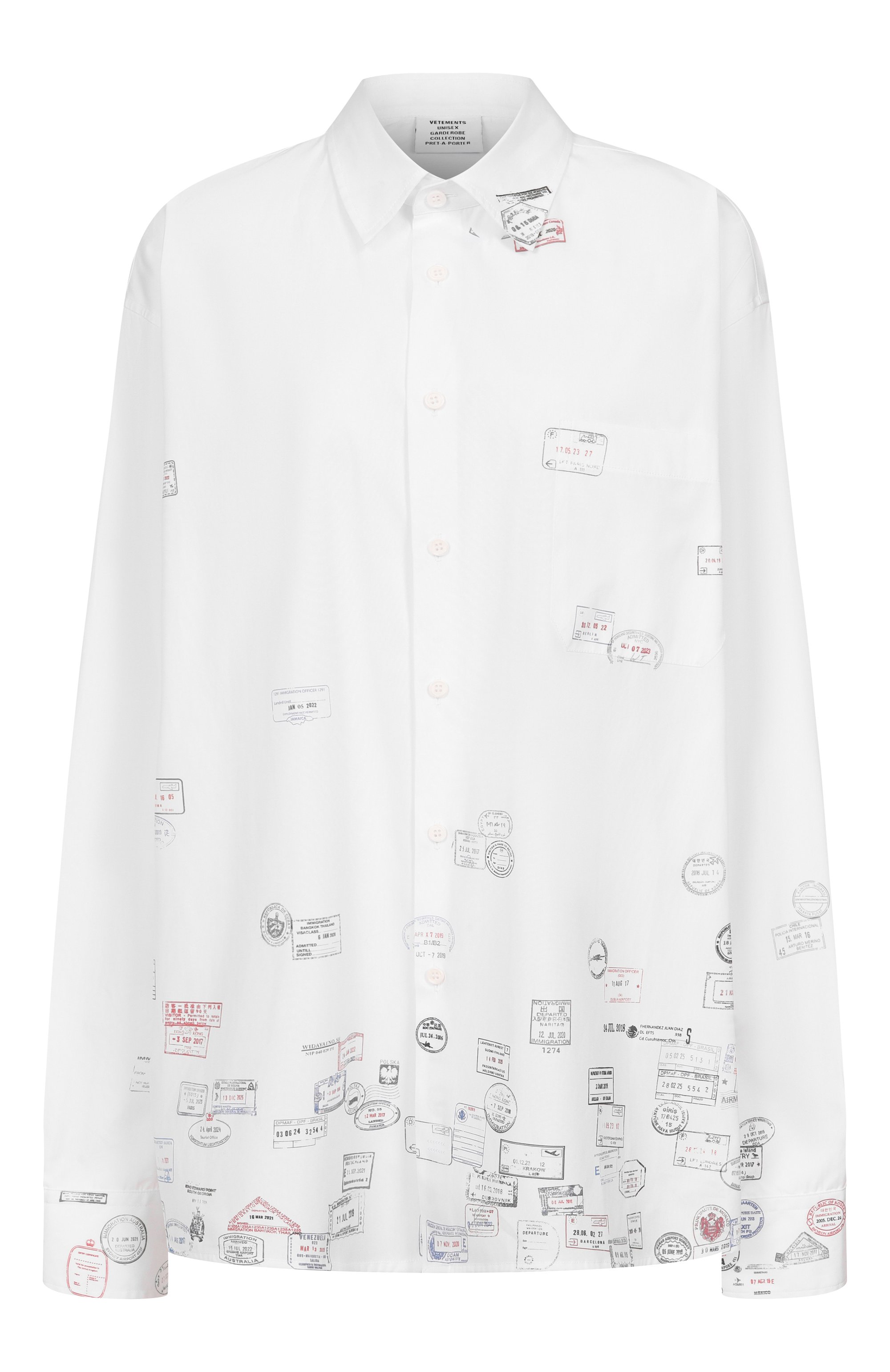 Хлопковая рубашка VETEMENTS, арт. UH76SH150W, фото 1