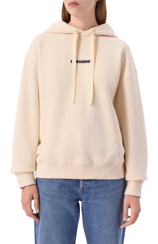 Хлопковое худи Jil Sander J40GU0123/J20010 Кремовый  J40GU0123/J20010 Фото 3