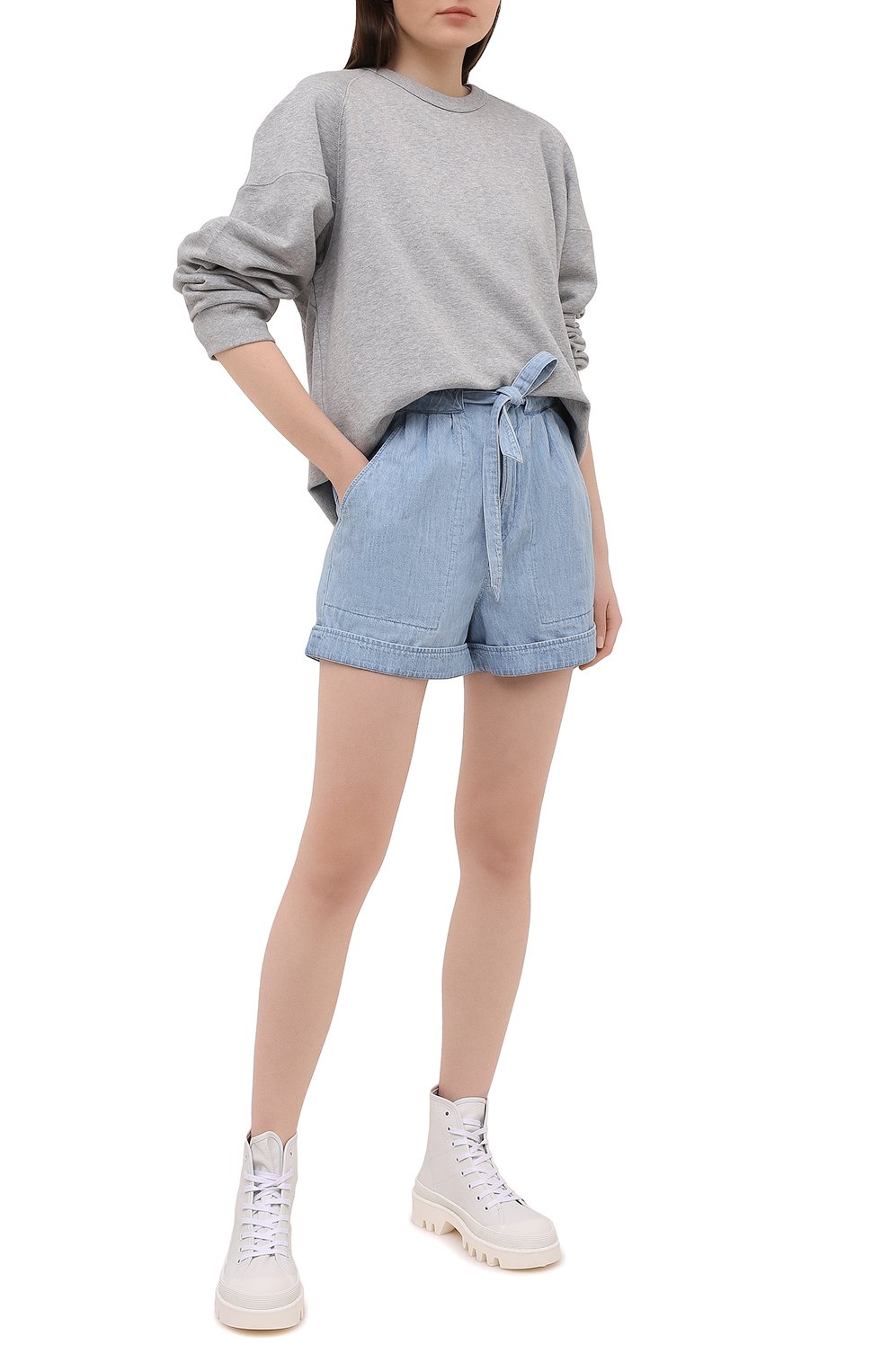 Джинсовые шорты ISABEL MARANT ETOILE голубого цвета по цене 33650 руб., арт. SH0365-21P023E/MARIUS, фото 2 Джинсовые шорты ISABEL MARANT ETOILE, арт. SH0365-21P023E/MARIUS, фото 2