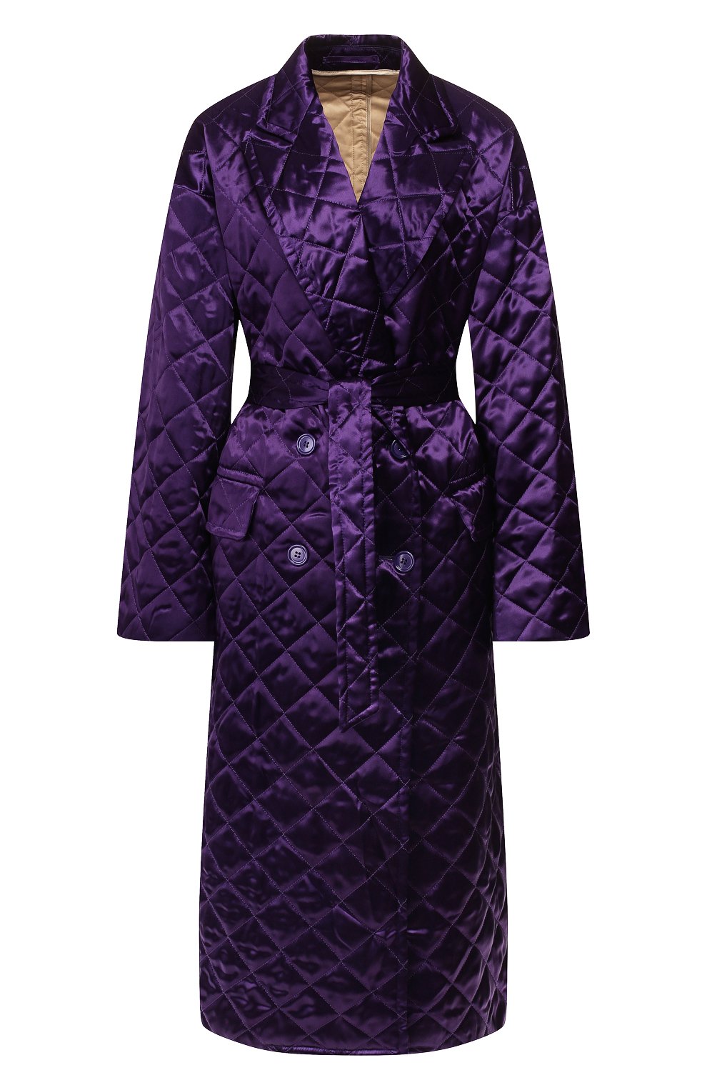 Стеганое пальто DRIES VAN NOTEN фиолетового цвета по цене 143500 руб., арт. 192-10254-8536, фото 1 Стеганое пальто DRIES VAN NOTEN, арт. 192-10254-8536, фото 1