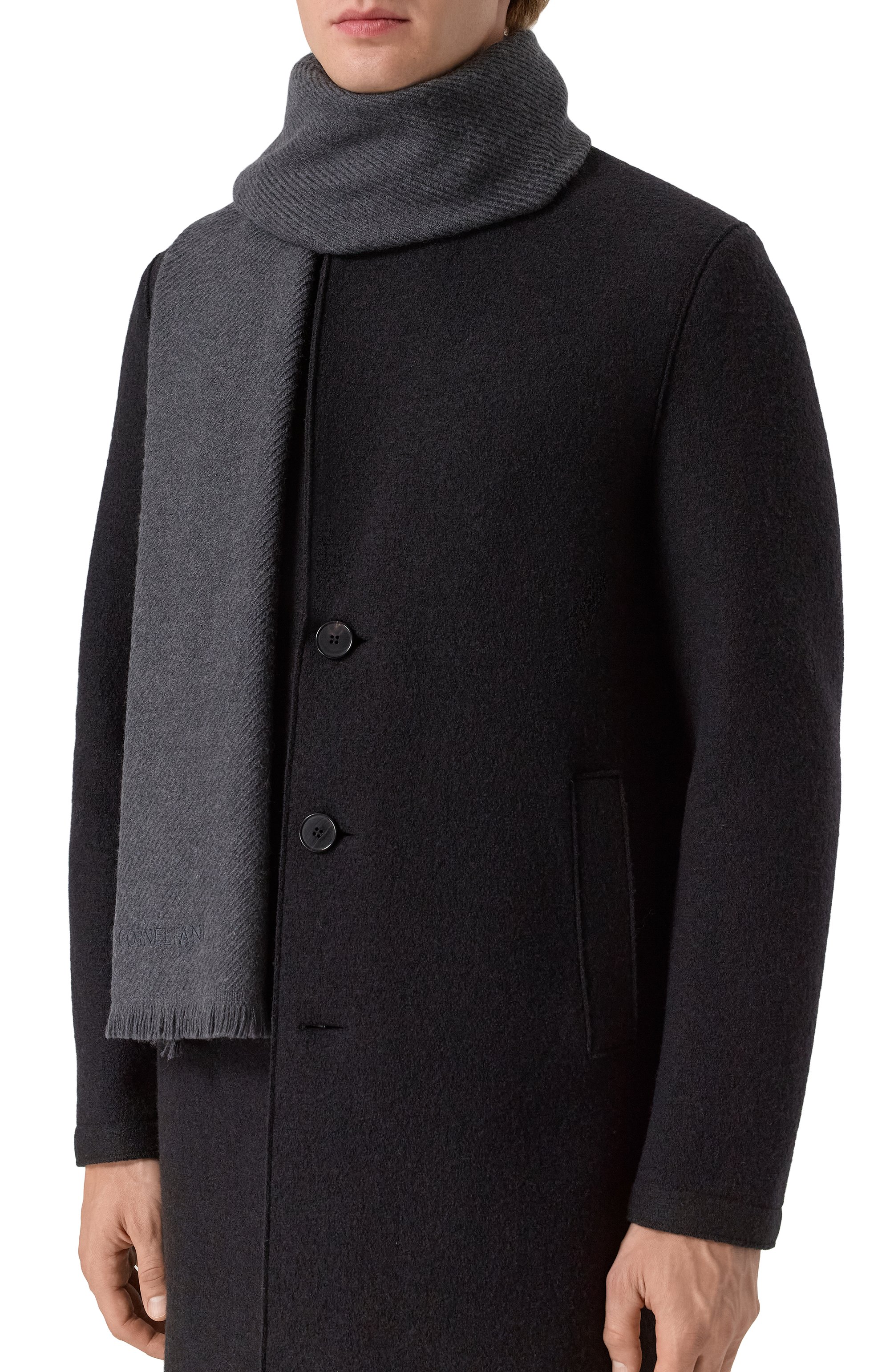 Шерстяной шарф CORNELIANI, арт. 26B354-2629016, фото 2
