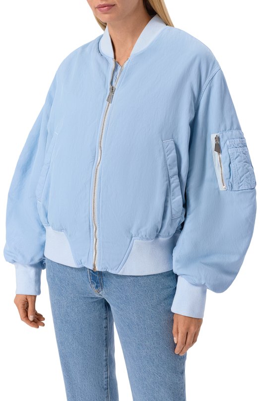 Утепленный бомбер The Attico 260WCB00070/PAA1120D Голубой  260WCB00070/PAA1120D Фото 3