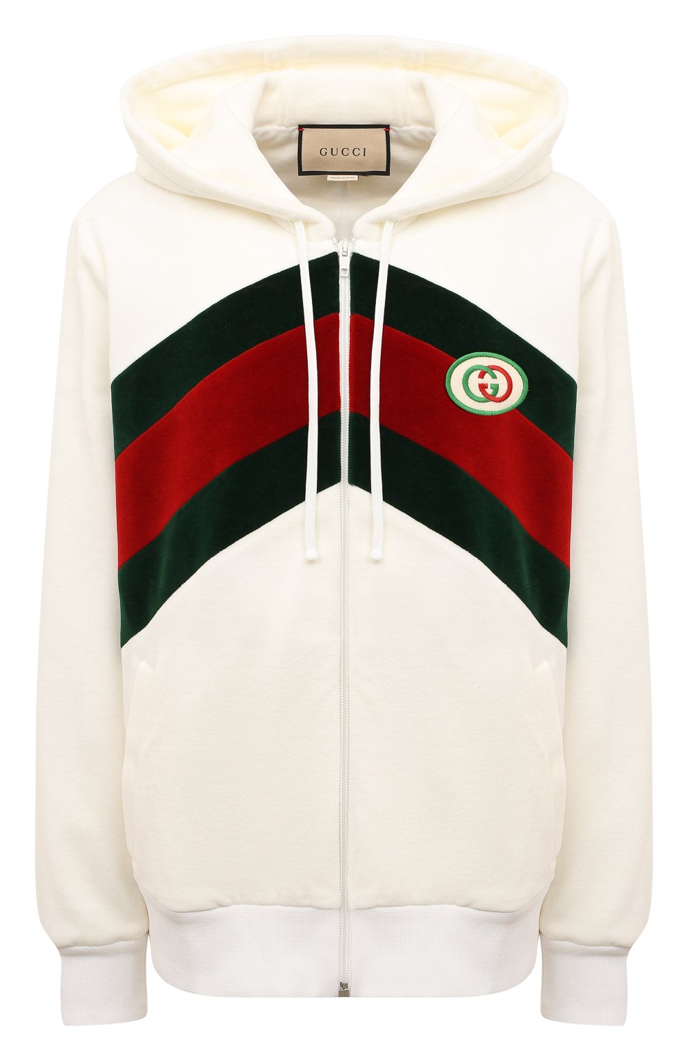 Хлопковая толстовка GUCCI бежевого цвета по цене 201600 руб., арт. 678640 XJDYG, фото 1 Хлопковая толстовка GUCCI, арт. 678640 XJDYG, фото 1