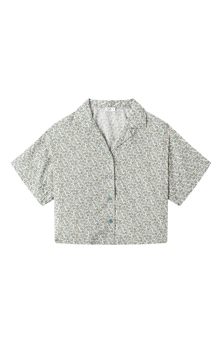 Детский комплект из рубашки и шорт IL GUFO зеленого цвета, арт. P25DP489C4139/10A-14A | Фото 2 (Рукава: Короткие; Кросс-КТ: костюм; Материал внешний: Хлопок; Ростовка одежда: 8 лет | 128 см, 13 - 15 лет | 158 см, 12 лет | 152 см)