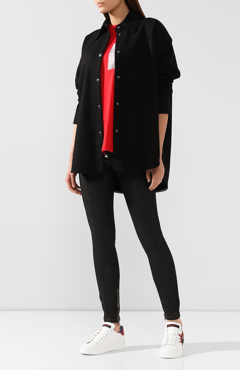 Кожаные кеды portofino DOLCE & GABBANA, арт. CK0150/AH008, фото 2