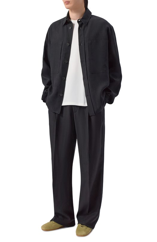 Брюки из вискозы и льна Laneus S6LAMAPA085 Чёрный  S6LAMAPA085 Фото 2