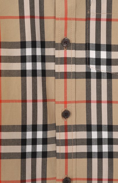 Хлопковая рубашка BURBERRY, арт. 8121244, фото 3