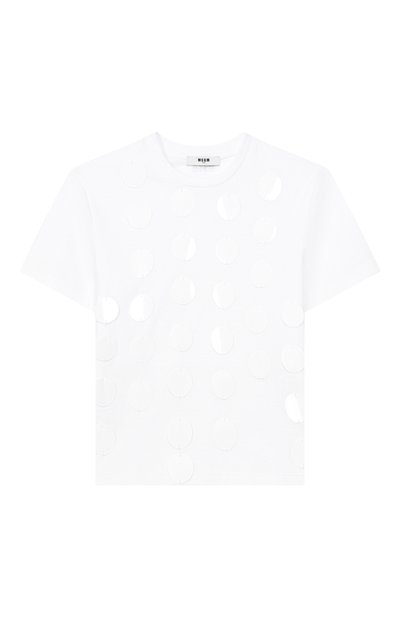 Хлопковая футболка MSGM KIDS, арт. S6MSJGTH099