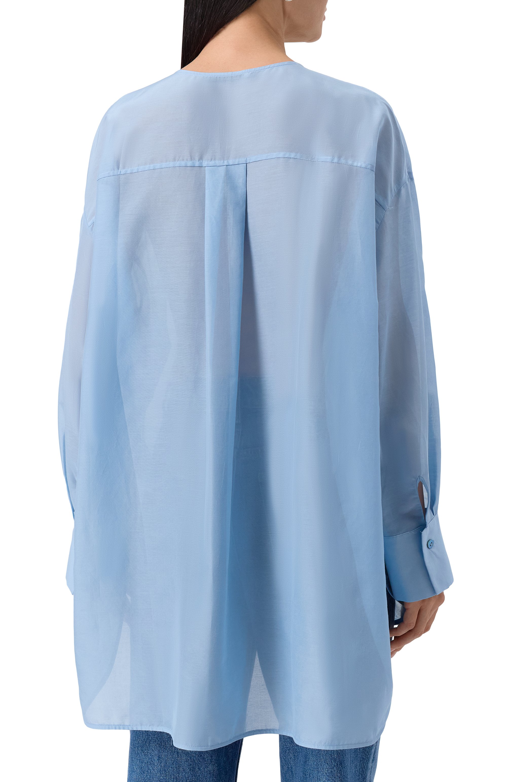 Блузка из хлопка и шелка 12 STOREEZ, арт. 125275, фото 4