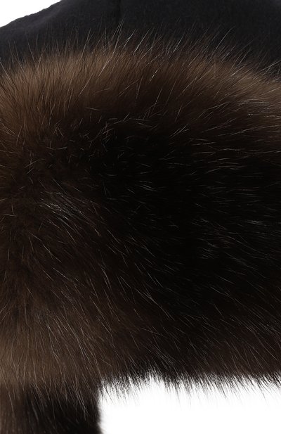 Шапка-ушанка с отделкой из меха соболя майкл FURLAND, арт. 0201414210022100003, фото 3