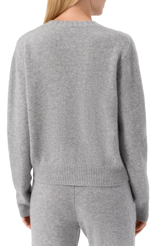 Свитер из кашемира и шерсти Sporty and Rich WS012508232GY03 Серый  WS012508232GY03 Фото 4