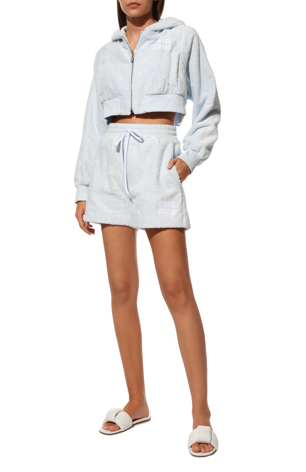 Хлопковые шорты MIU MIU, арт. MJP274-H39-F0012, фото 2