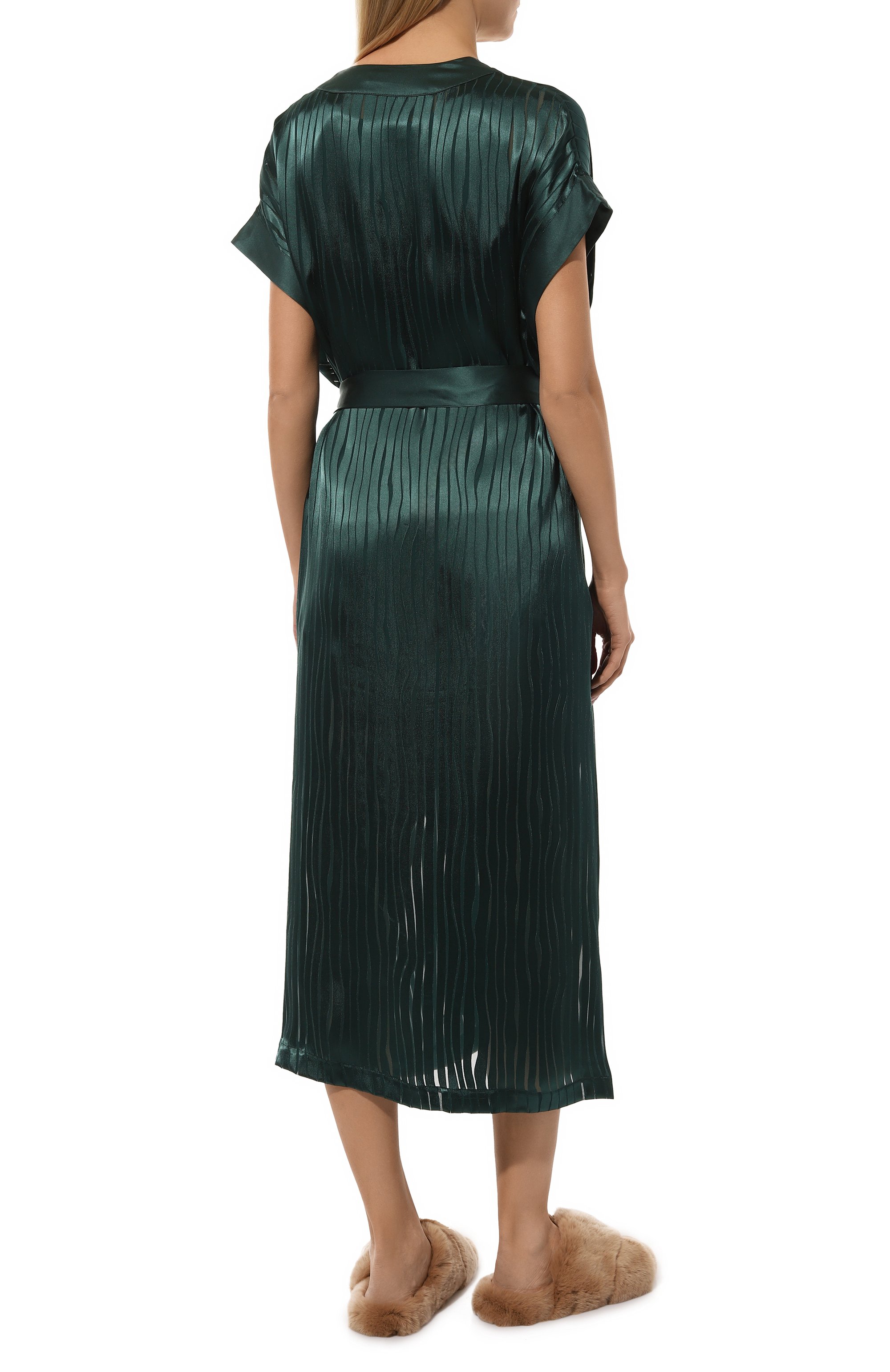 Халат из вискозы и шелка LUNA DI SETA, арт. VLST61098, фото 4