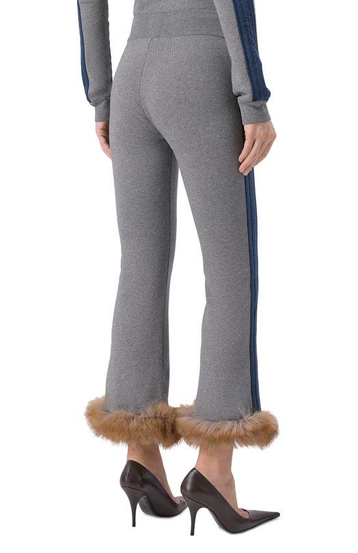 Хлопковые брюки Balenciaga 861376/TTVH3 Серый  861376/TTVH3 Фото 4