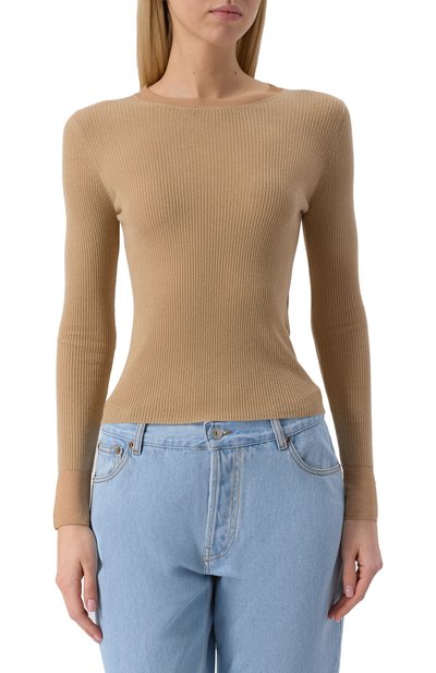 Пуловер из шелка и шерсти MAX MARA STUDIO, арт. GIGANTE, фото 3