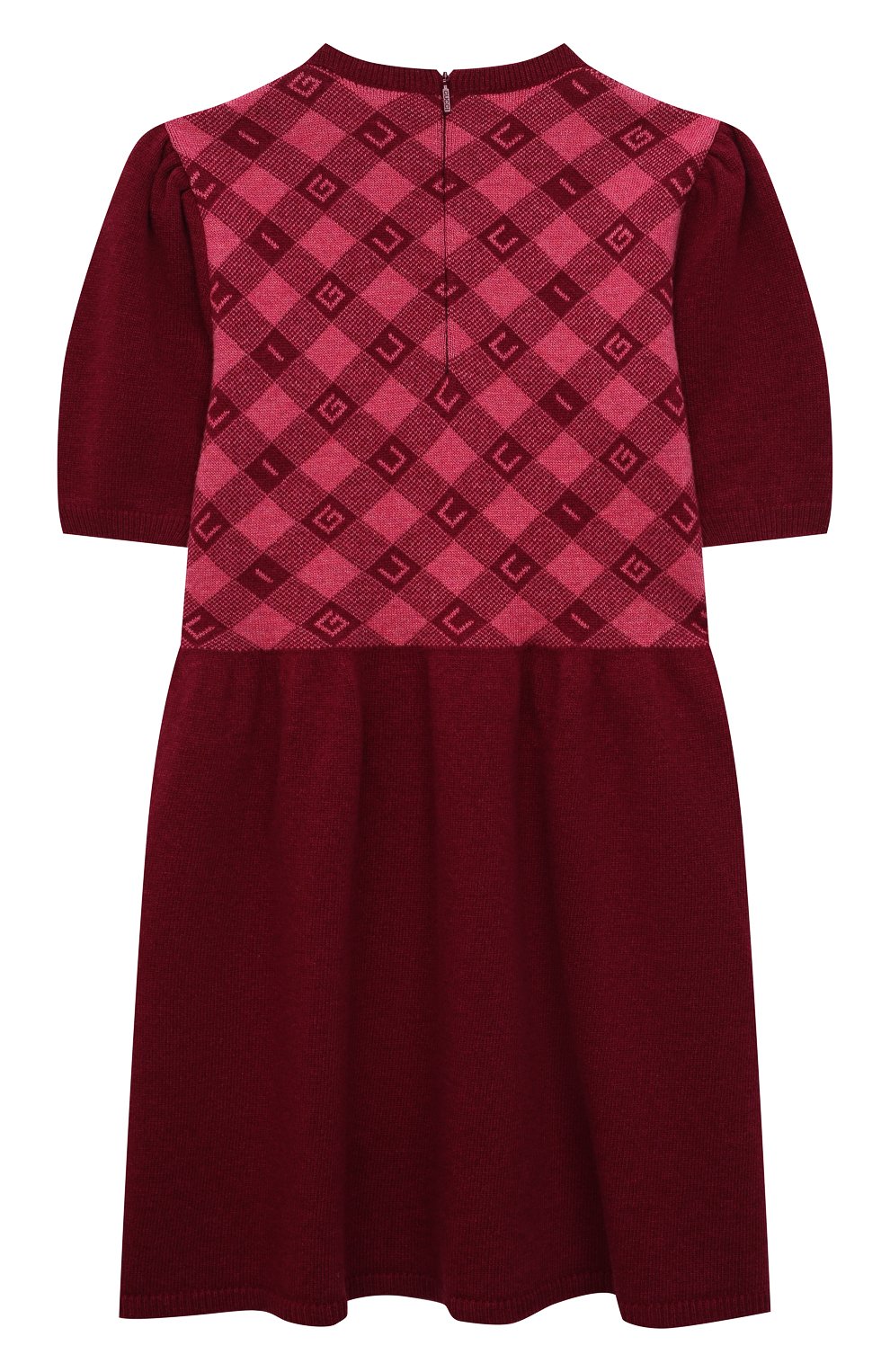 Шерстяное платье GUCCI бордового цвета по цене 56300 руб., арт. 657360/XKBXM, фото 2 Шерстяное платье GUCCI, арт. 657360/XKBXM, фото 2