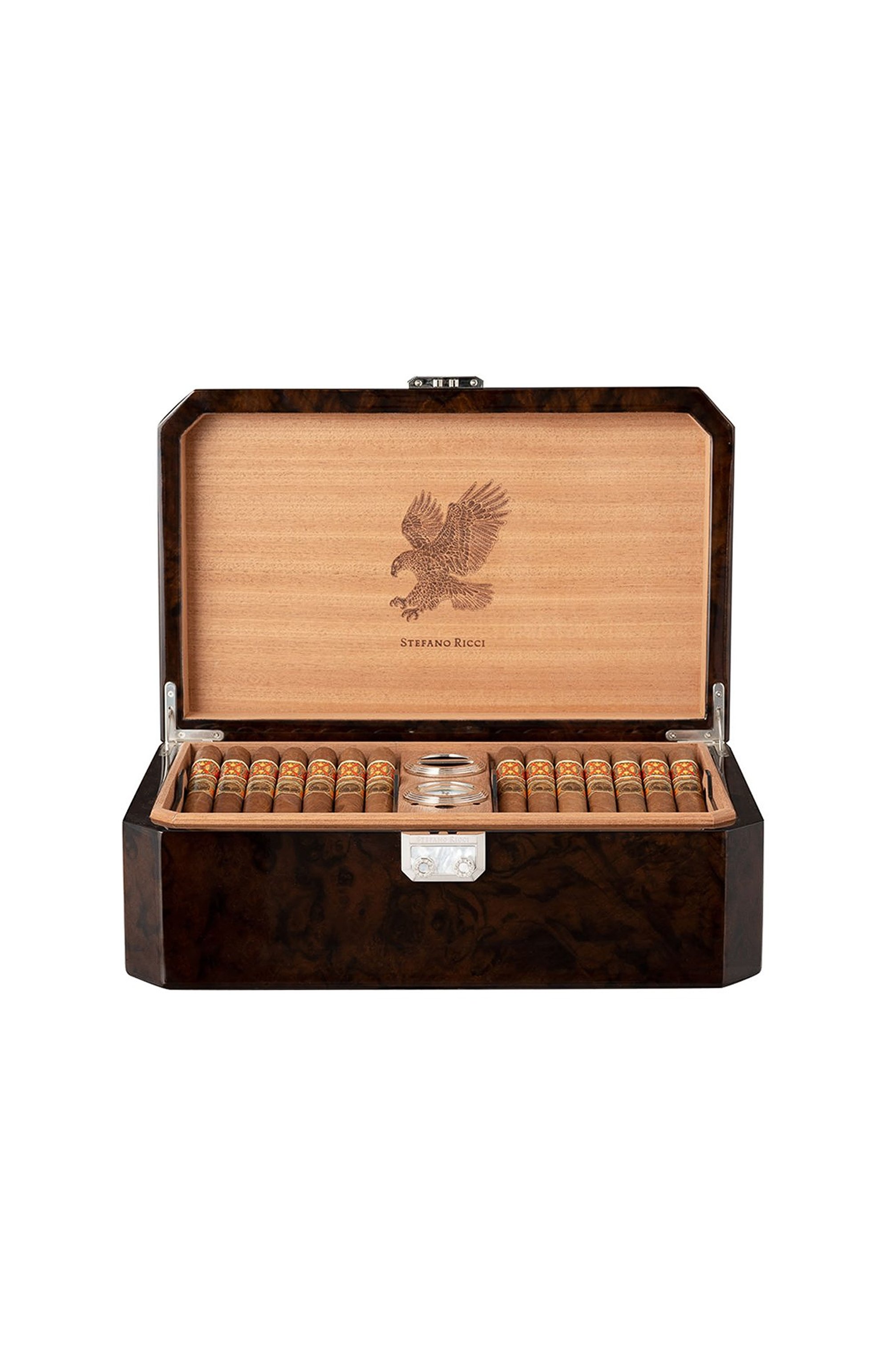 Настольный хьюмидор для 40 сигар STEFANO RICCI, арт. 0BSG34MPP/BRW001, фото 2