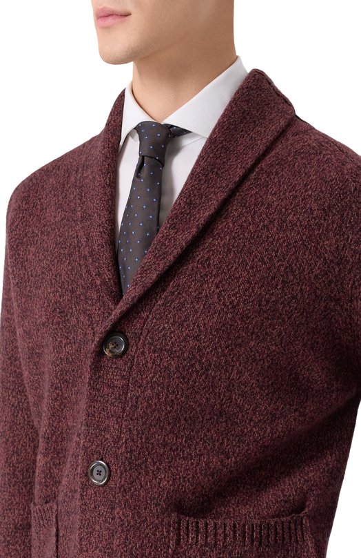 Шерстяной кардиган Andrea Campagna M5625-6452T Коричневый  M5625-6452T Фото 5