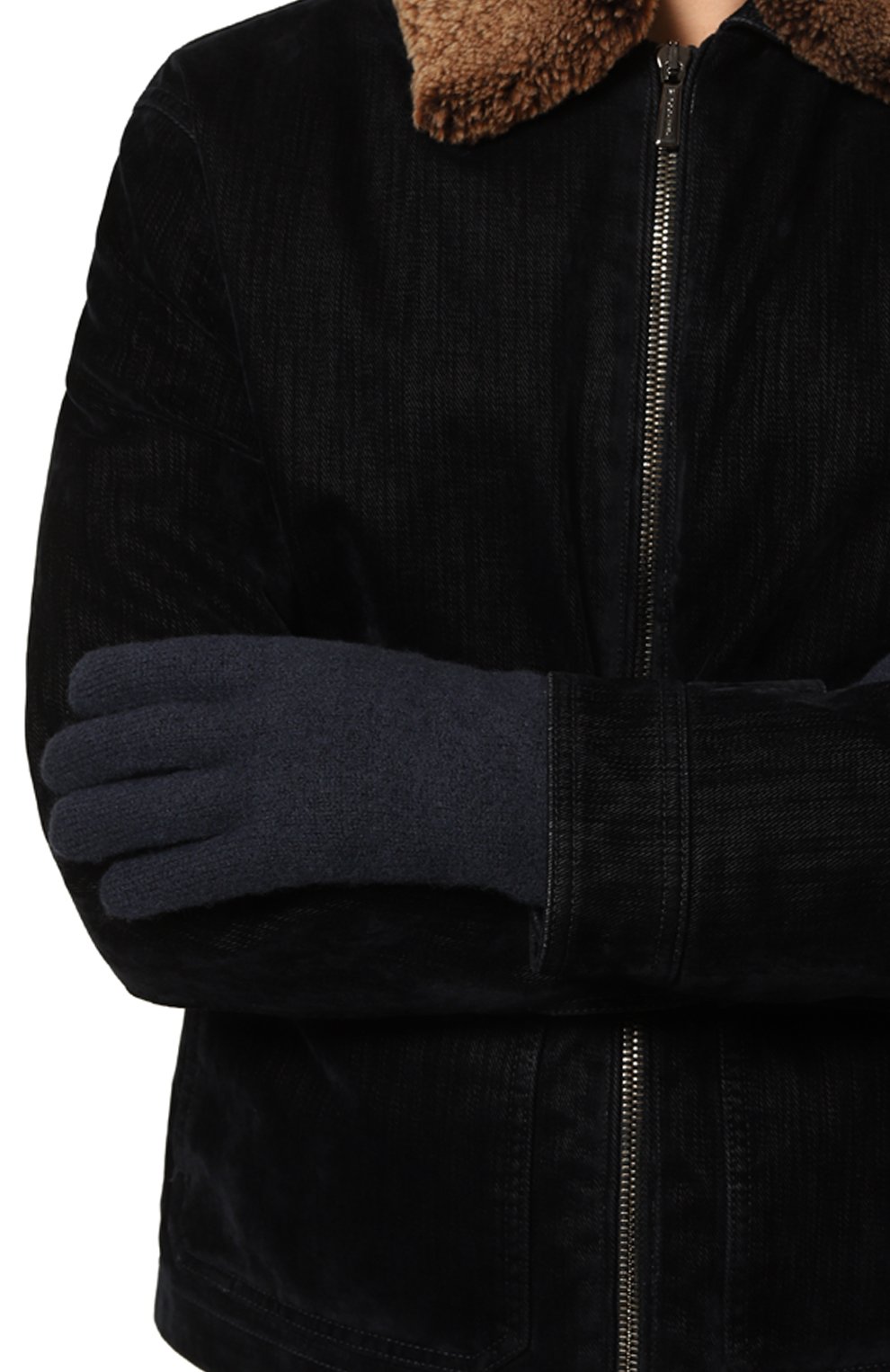 Шерстяные перчатки ROECKL темно-синего цвета по цене 8970 руб., арт. 21013-501, фото 2 Шерстяные перчатки ROECKL, арт. 21013-501, фото 2