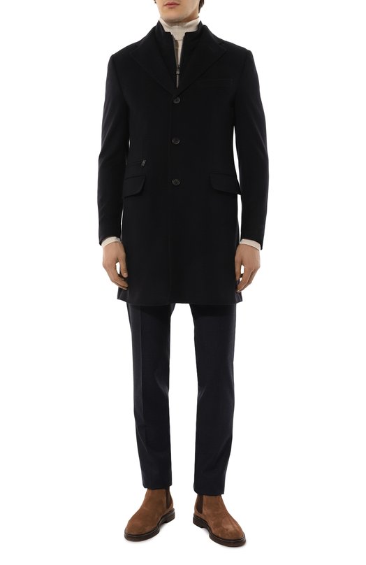 Шерстяное пальто Corneliani 941508-9412321 Синий  941508-9412321 Фото 2