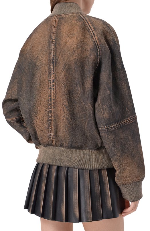 Кожаный бомбер Diesel A20336/0BKBH Коричневый  A20336/0BKBH Фото 4