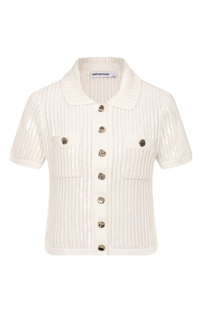 Женский хлопковый кардиган SELF-PORTRAIT, арт. SS25126TW