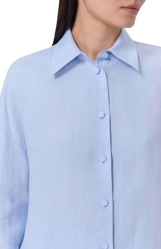 Льняная рубашка Agnona TD1113E/U3049E Голубой  TD1113E/U3049E Фото 5
