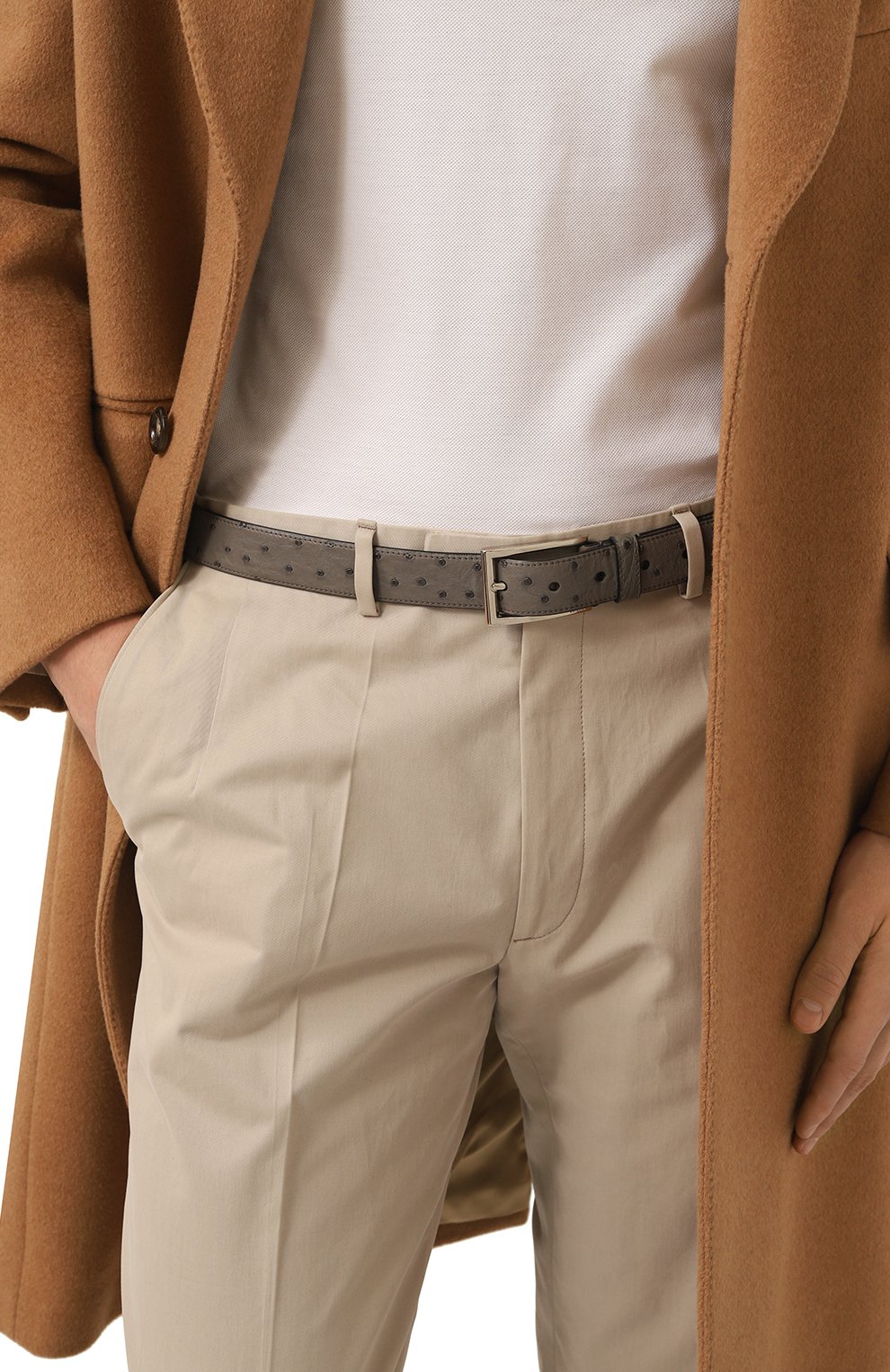 Ремень из кожи страуса PRADA, арт. 2C2114-130-F0048, фото 2