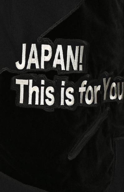 Удлиненный пиджак из смеси шерсти и хлопка с аппликацией YOHJI YAMAMOTO, арт. HK-J36-120, фото 5