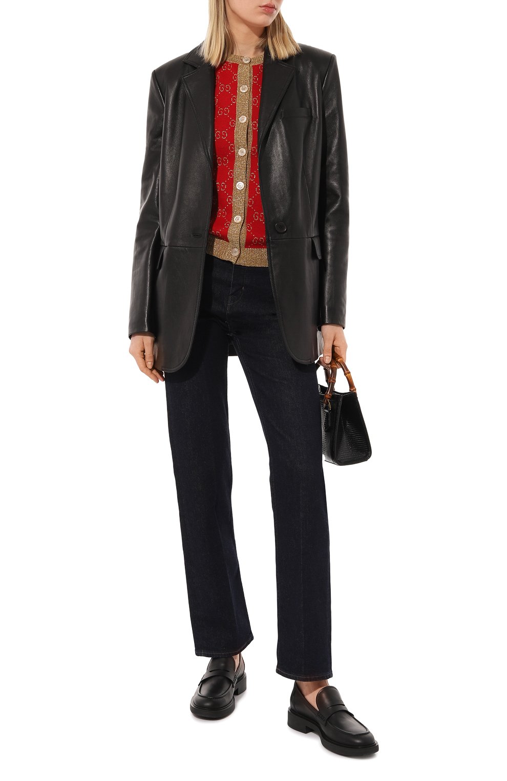 Хлопковый кардиган GUCCI красного цвета по цене 122400 руб., арт. 526758 X9W83, фото 2 Хлопковый кардиган GUCCI, арт. 526758 X9W83, фото 2