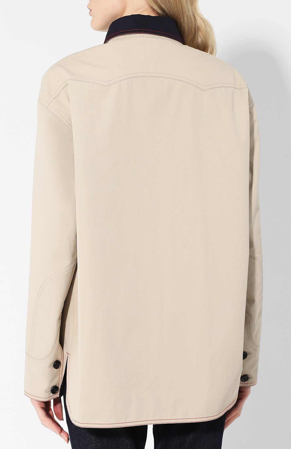 Двусторонняя куртка из хлопка VICTORIA BECKHAM, арт. JK 0VR 5736 PSS19 TECHNICAL P0PLIN, фото 4