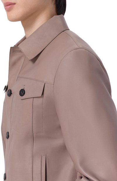 Кожаная куртка MVST темно-бежевого цвета по цене 256000 руб., арт. M26.2PM.L902/54411-NAPPA GRAND DELUX, фото 5 Кожаная куртка MVST, арт. M26.2PM.L902/54411-NAPPA GRAND DELUX, фото 5