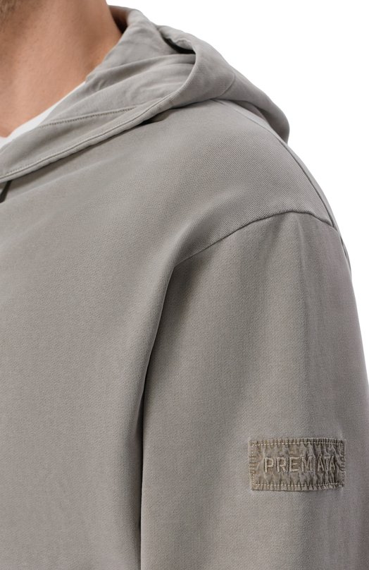 Хлопковая толстовка Premiata PA1034MD Хаки  PA1034MD Фото 5