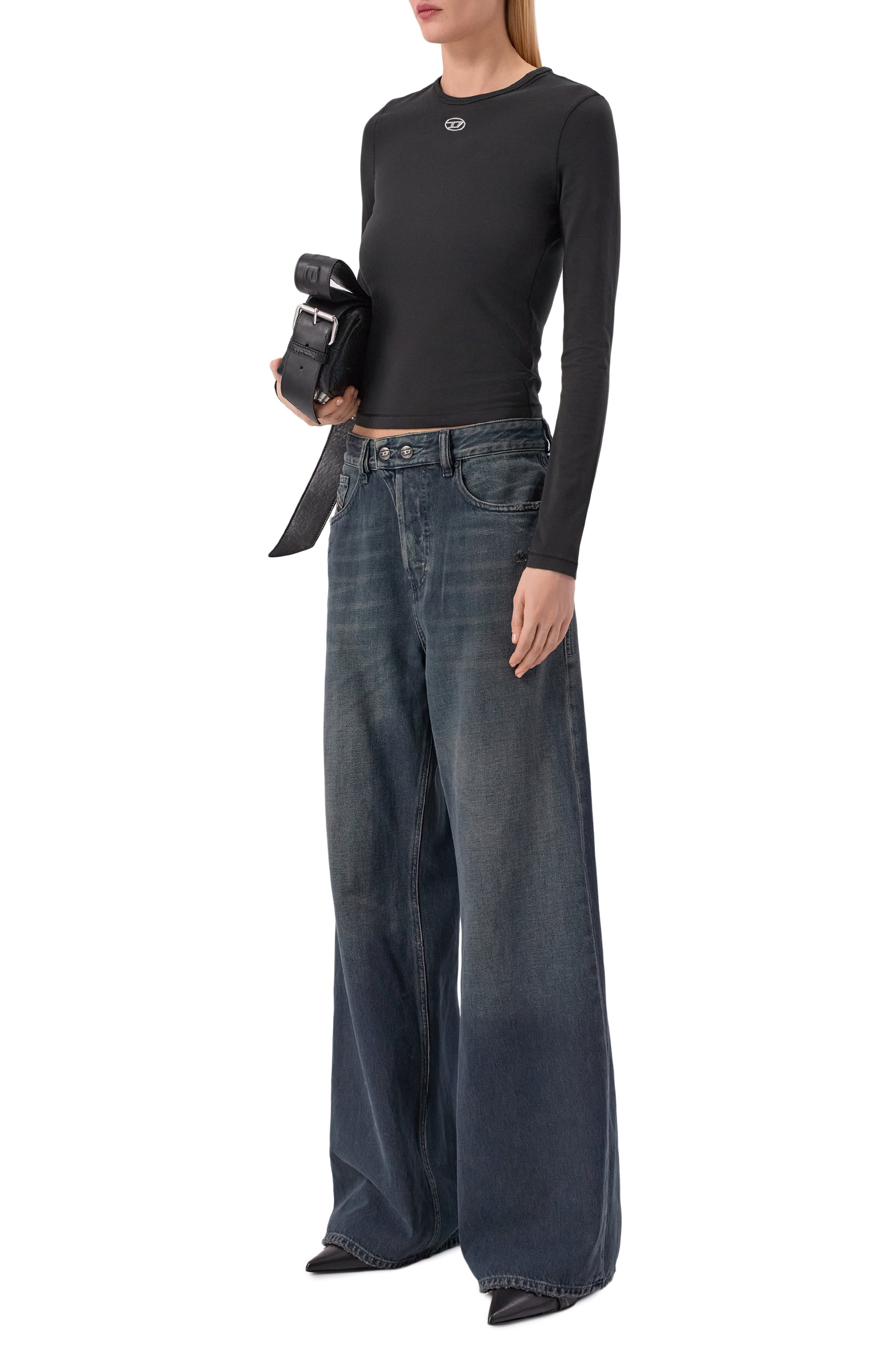 Хлопковый лонгслив DIESEL, арт. A19916/0AHQH, фото 2