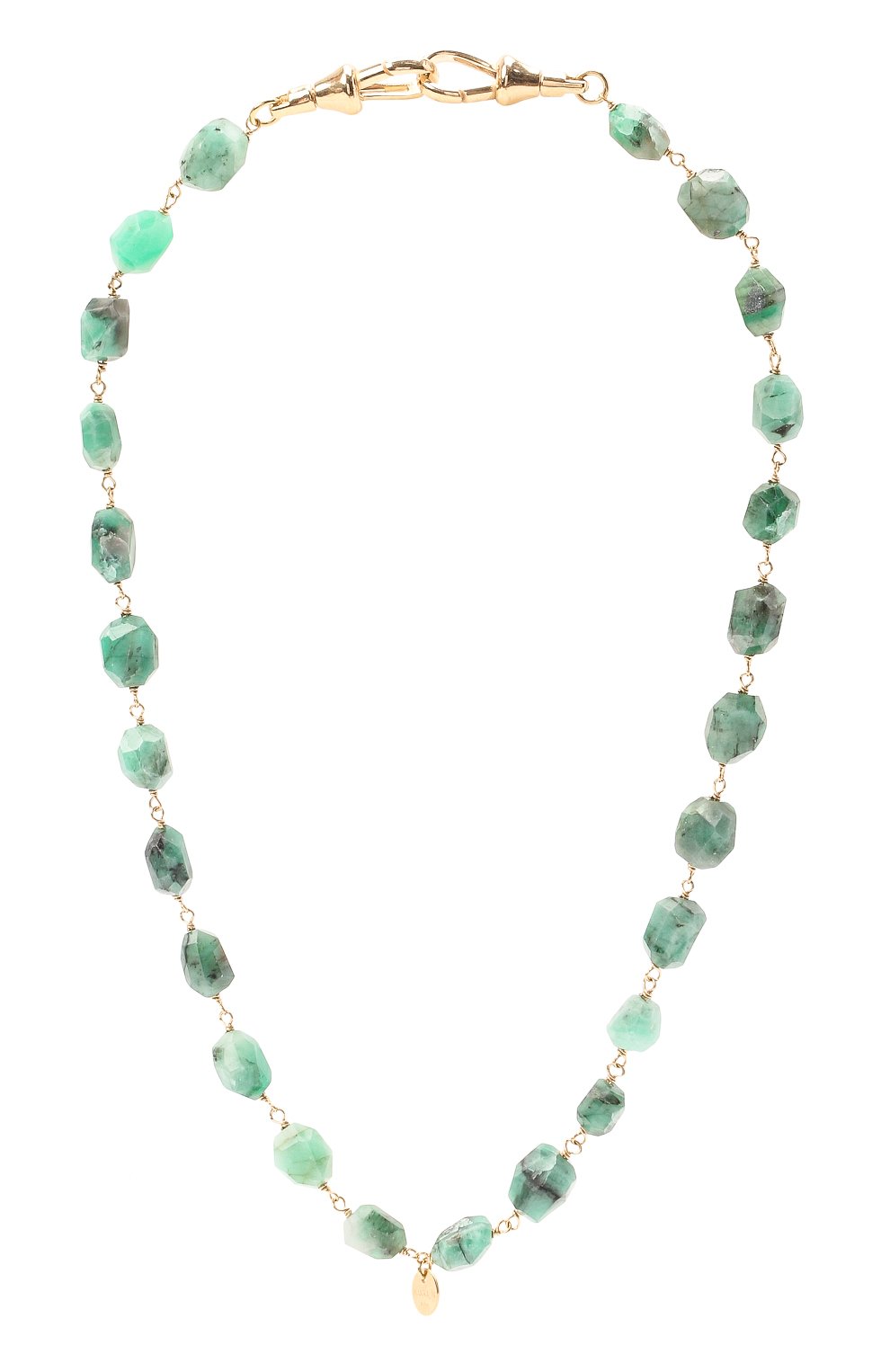 Колье HANKA_IN зеленого цвета по цене 26800 руб., арт. LEN-C0-EMER, фото 1 Колье HANKA_IN, арт. LEN-C0-EMER, фото 1