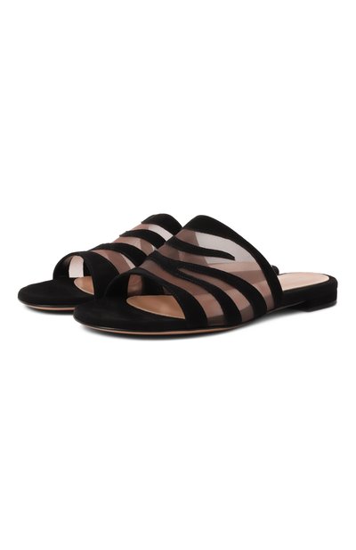 Женские комбинированные шлепанцы tigra GIANVITO ROSSI, арт. G10028.05RIC.XARBLPR