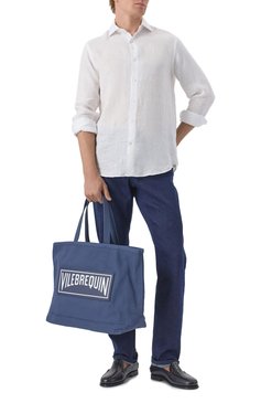 Мужская сумка-шопер britbag large VILEBREQUIN синего цвета, арт. BRITBAG/U3100 | Фото 7 (Драгоценные камни: Проставлено; Размер: large; Материал: Текстиль; Материал сплава: Проставлено)