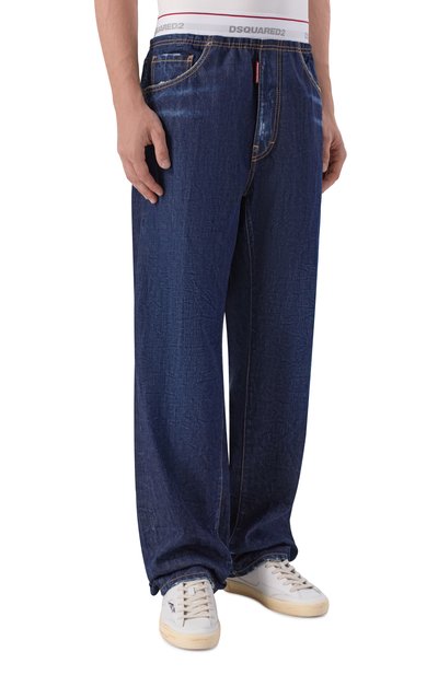 Джинсы DSQUARED2 темно-синего цвета по цене 69950 руб., арт. S74LB2002/D30011, фото 3 Джинсы DSQUARED2, арт. S74LB2002/D30011, фото 3